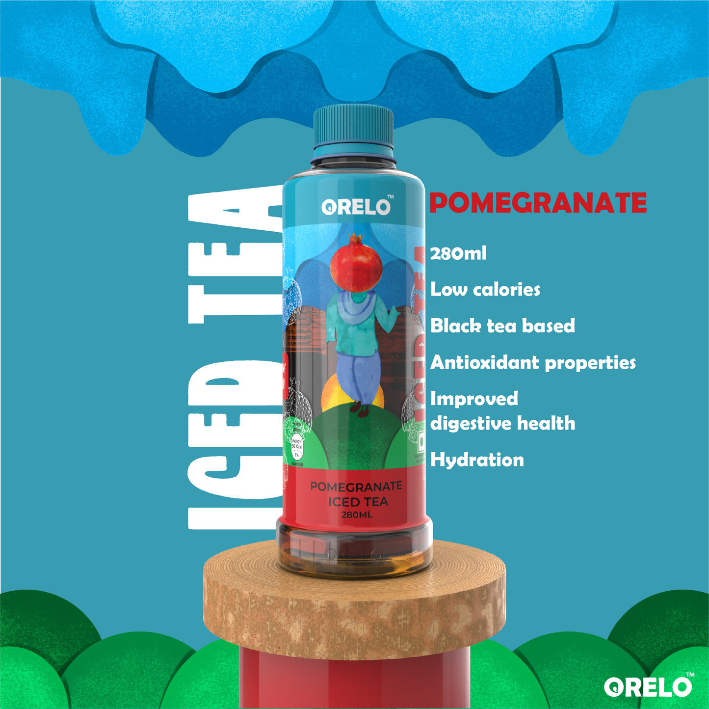 Orelo Iced Tea | Pomegranate Flavoured