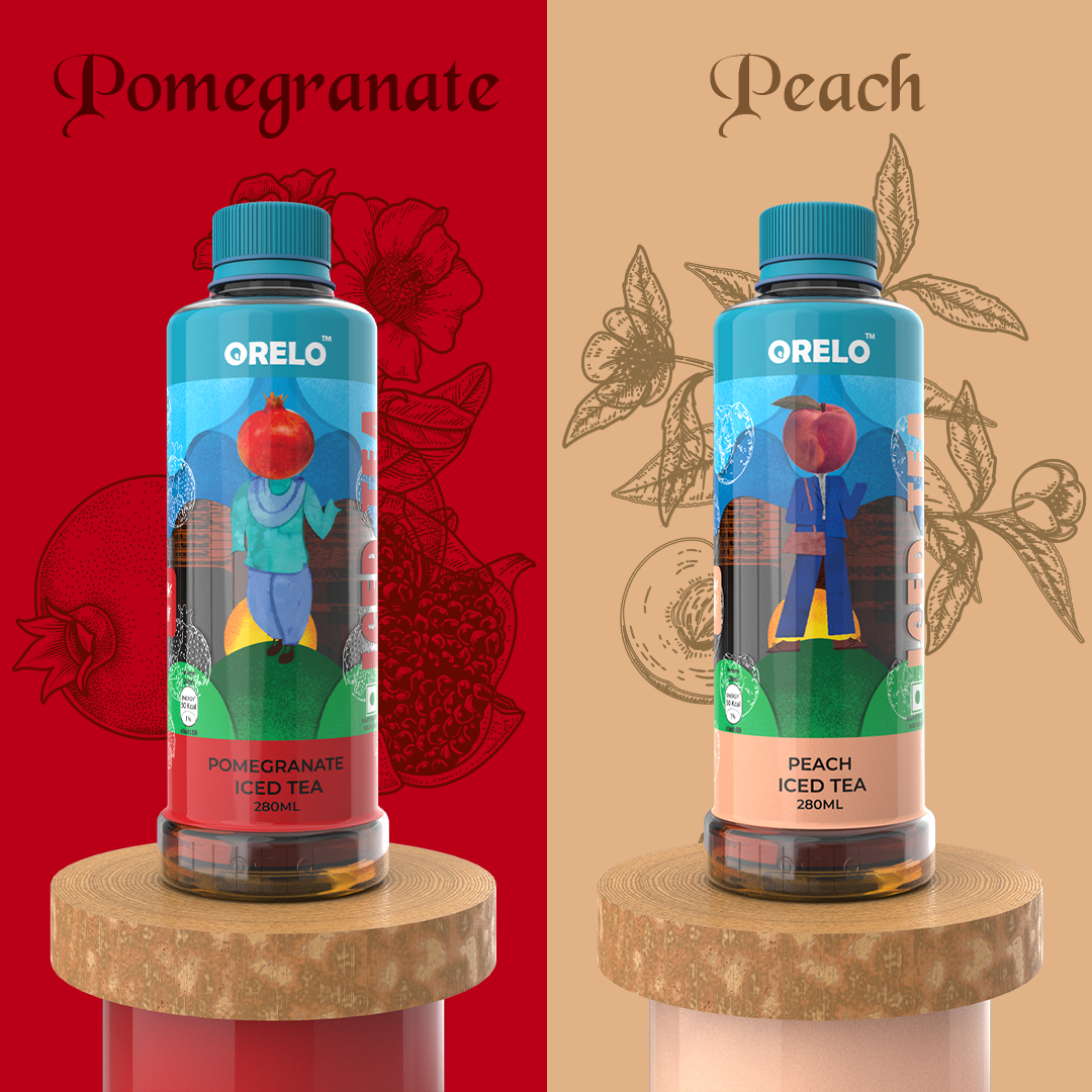 Orelo Iced Tea | Peach - Pomegranate Combo