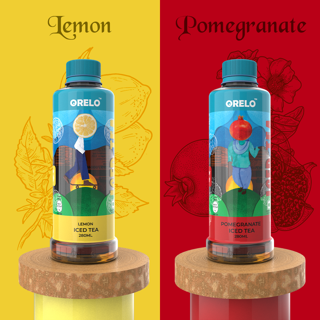 Orelo Iced Tea | Lemon - Pomegranate Combo